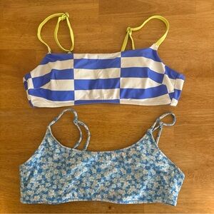 Aerie PacSun Bikini Tops Bundle Medium Floral Stripes S